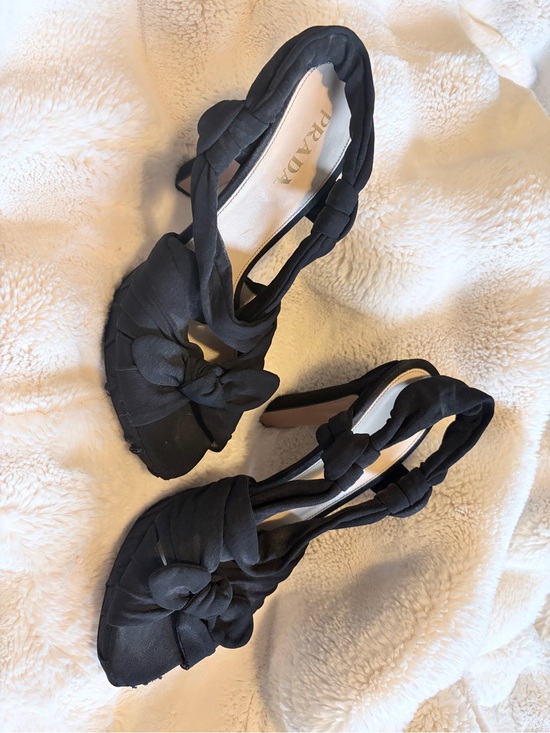 Prada Shoes - Prada Black Knotted High Heel Sandals - Women